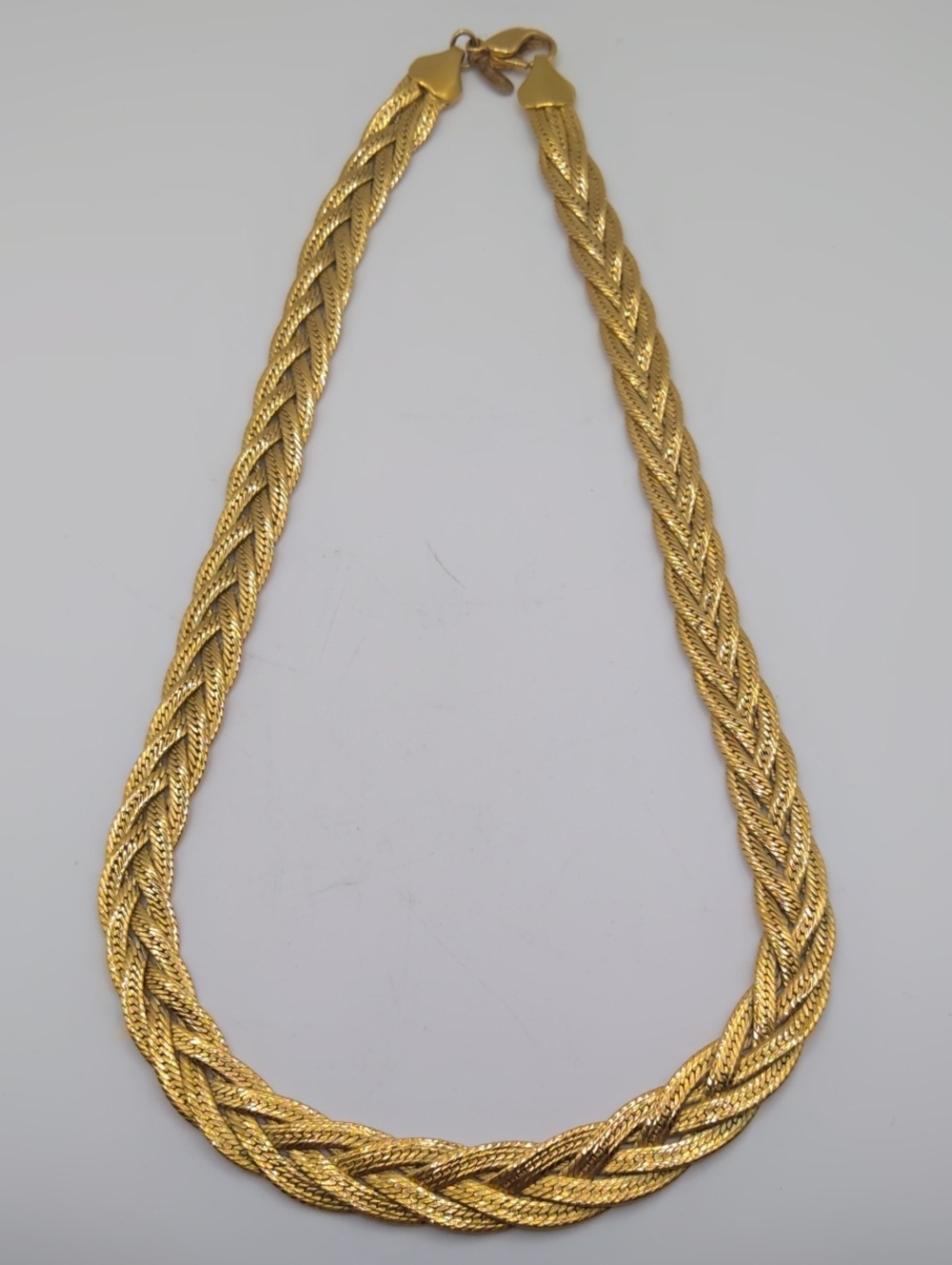 Napier Braided Chain Necklace Gold Tone